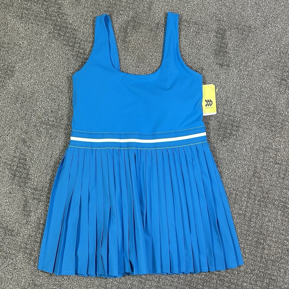 NWT All In Motion™ Women's Pleated Active Dress Blue XL Built In Shorts $35 - Picture 2 of 11